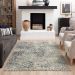 Karastan Rugs Expressions By Scott Living Imprinted Blooms Aqua Room Scene
