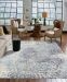 Karastan Rugs Expressions By Scott Living Imprinted Blooms Aqua Room Scene