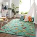 Mohawk Prismatic Summer Dragonflies Aqua Room Scene