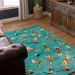 Mohawk Prismatic Summer Dragonflies Aqua Room Scene