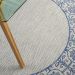 Nourison Home Country Side Ivory Blue 5'3" x Round Room Scene