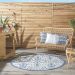 Nourison Home Country Side Ivory Blue 5'3" x Round Room Scene