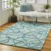 Nourison Home Symmetry Aqua Blue Room Scene