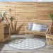 Nourison Home Country Side Ivory Blue 5'3" x Round Room Scene