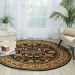 Nourison Home Living Treasures Midnight 5'10" x Round Room Scene