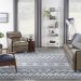 Nourison Home Asilah Light/Blue/Charcoal 7'10" x 10'6" Room Scene