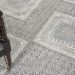 Nourison Home Quarry Grey/Ivory/Blue 6'7" x 9'6" Room Scene