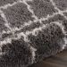 Nourison Home Luxe Shag Charcoal/Beige Room Scene