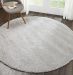 Nourison Home Malibu Shag Silver Grey 7’10” x Round Room Scene