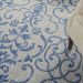 Nourison Home Country Side Ivory Blue 7’10” x Round Room Scene