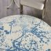 Nourison Home Jubilant Ivory Blue 5'3" x Round Room Scene