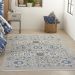 Nourison Home Lennox Grey/Blue 4' x 6' Room Scene