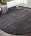 Nourison Home Malibu Shag Dark Grey 4' x Round Room Scene