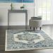 Nourison Home Persian Vintage Ivory Blue 5'3" x 7'3" Room Scene