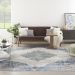 Nourison Home Quarry Blue/Grey 6'7" x 9'6" Room Scene