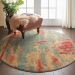 Nourison Home Somerset Teal/Multicolor 5'6" x Round Room Scene