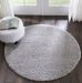 Nourison Home Malibu Shag Silver Grey 4' x Round Room Scene