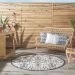 Nourison Home Country Side Ivory/Charcoal 5'3" x Round Room Scene