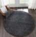Nourison Home Malibu Shag Dark Grey 4' x Round Room Scene