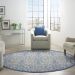 Nourison Home Country Side Ivory Blue 7’10” x Round Room Scene