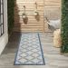 Nourison Home Country Side Ivory Blue 2'2" x 7'6" Runner Room Scene
