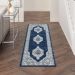 Nourison Home Cyrus Ivory/Navy 2'2" x 7'6" Runner Room Scene