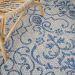Nourison Home Country Side Ivory Blue 5'3" x Round Room Scene