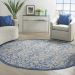 Nourison Home Country Side Ivory Blue 7’10” x Round Room Scene