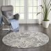 Nourison Home Jubilant Grey 5'3" x Round Room Scene