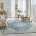 Nourison Home Tranquil Ivory/Turquoise 8'10" x 11'10" Room Scene