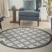 Nourison Home Country Side Ivory/Charcoal 5'3" x Round Room Scene