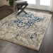 Nourison Home Fusion Cream/Blue 5'3" x 7'3" Room Scene