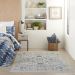 Nourison Home Lennox Grey/Blue 4' x 6' Room Scene
