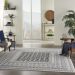 Nourison Home Key Largo Dark Grey 7'10" x 9'10" Room Scene