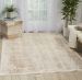 Nourison Home Silver Screen Ivory/Mocha 6'7" x 9'6" Room Scene