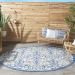 Nourison Home Country Side Ivory Blue 7’10” x Round Room Scene