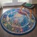 Nourison Home Ankara Global Blue/Multicolor 4' x Round Room Scene