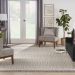 Nourison Home Paxton Ivory/Grey 9' x 12'2" Room Scene