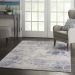 Nourison Home Silky Textures Blue/Cream 5'3" x 7'3" Room Scene