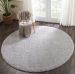 Nourison Home Malibu Shag Silver Grey 7’10” x Round Room Scene