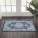 Nourison Home Tranquil Ivory/Navy Room Scene