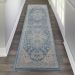 Nourison Home Tranquil Ivory/Turquoise 2'3" x 7'3" Runner Room Scene