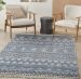 Nourison Home Asilah Light/Blue/Charcoal 5'3" x 7'11" Room Scene