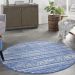 Nourison Home Whimsicle Light Blue Ivory 5' x Round Room Scene