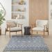 Nourison Home Asilah Light/Blue/Charcoal 5'3" x 7'11" Room Scene