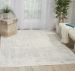 Nourison Home Silver Screen Ivory/Teal 5'3" x 7'3" Room Scene