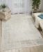 Nourison Home Silver Screen Ivory/Teal 5'3" x 7'3" Room Scene