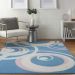 Nourison Home Grafix Blue Multi Colored 5'3" x 7'3" Room Scene
