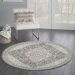 Nourison Home Tranquil Light Grey Multicolor 5'3" x Round Room Scene