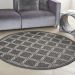 Nourison Home Country Side Charcoal 5'3" x Round Room Scene